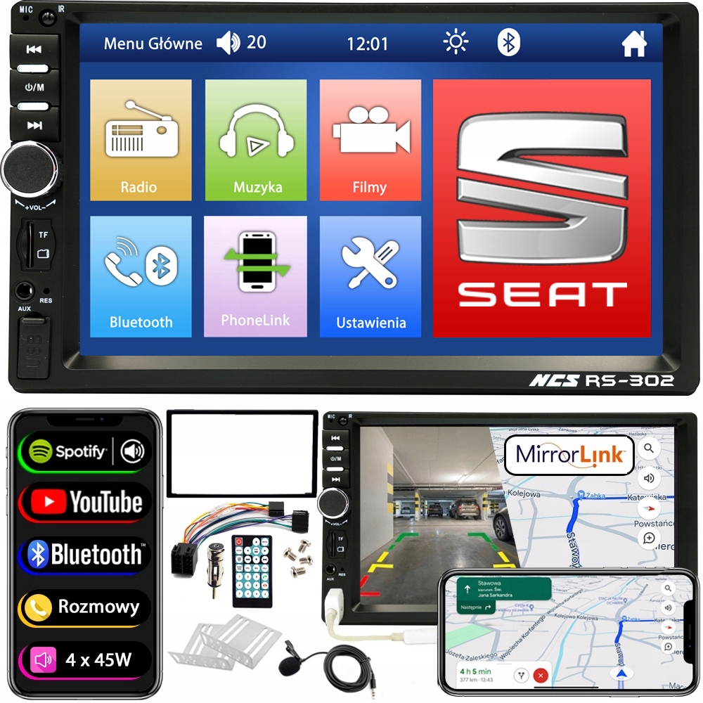 Automobilové Rádio Ekran 7" pre Seat Leon 1999- 2005