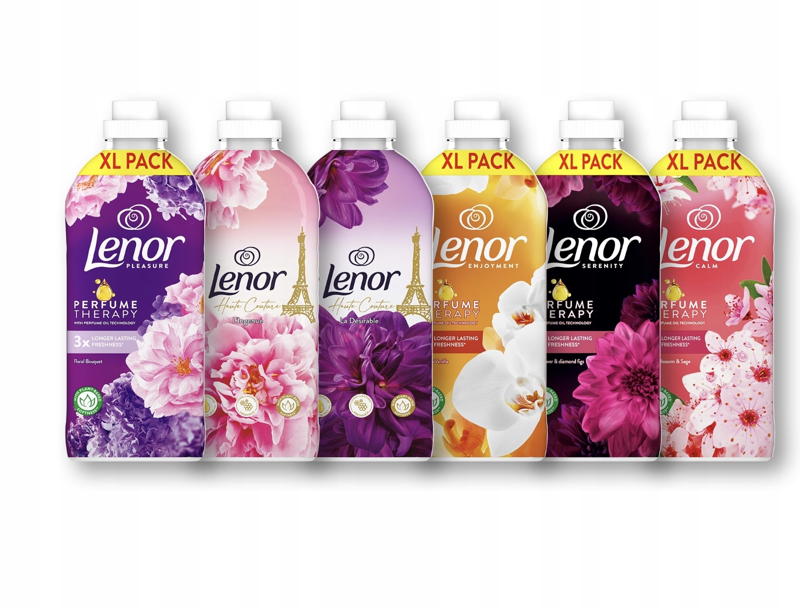 Lenor Płyn do płukania tkanin Parfumelle 6x1.2l, 288 prań Skuteczny Zapach