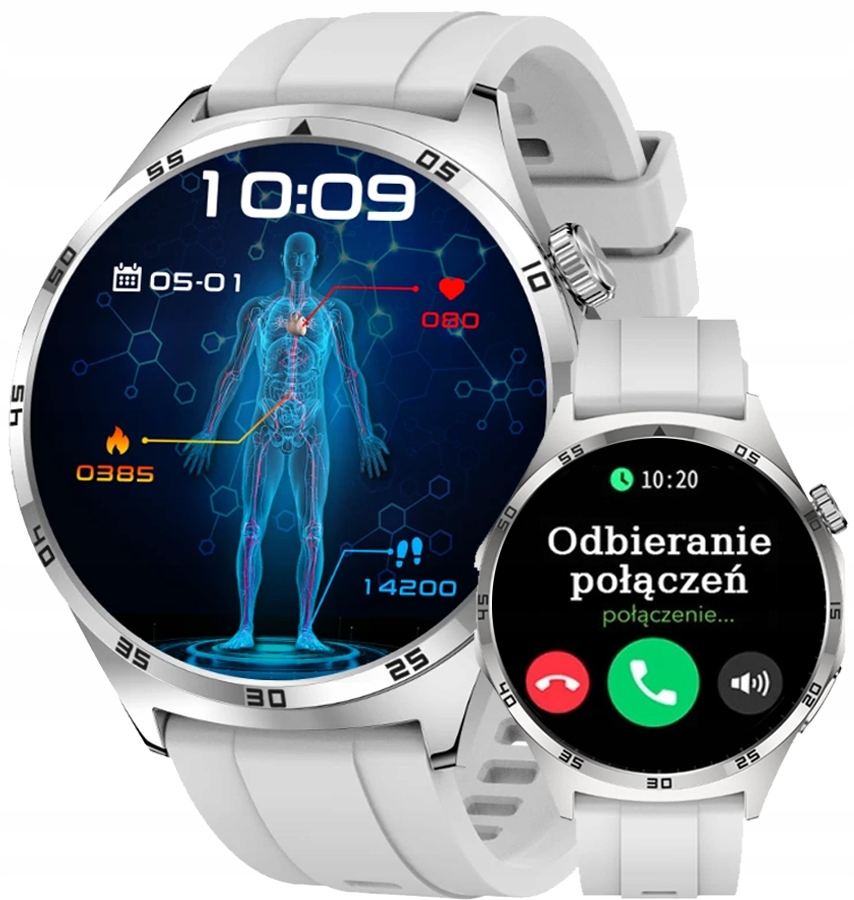 Hodinky Chytré Hodinky pro hovory, spánek, pulzoměr, zdravotní funkce Pro Pl