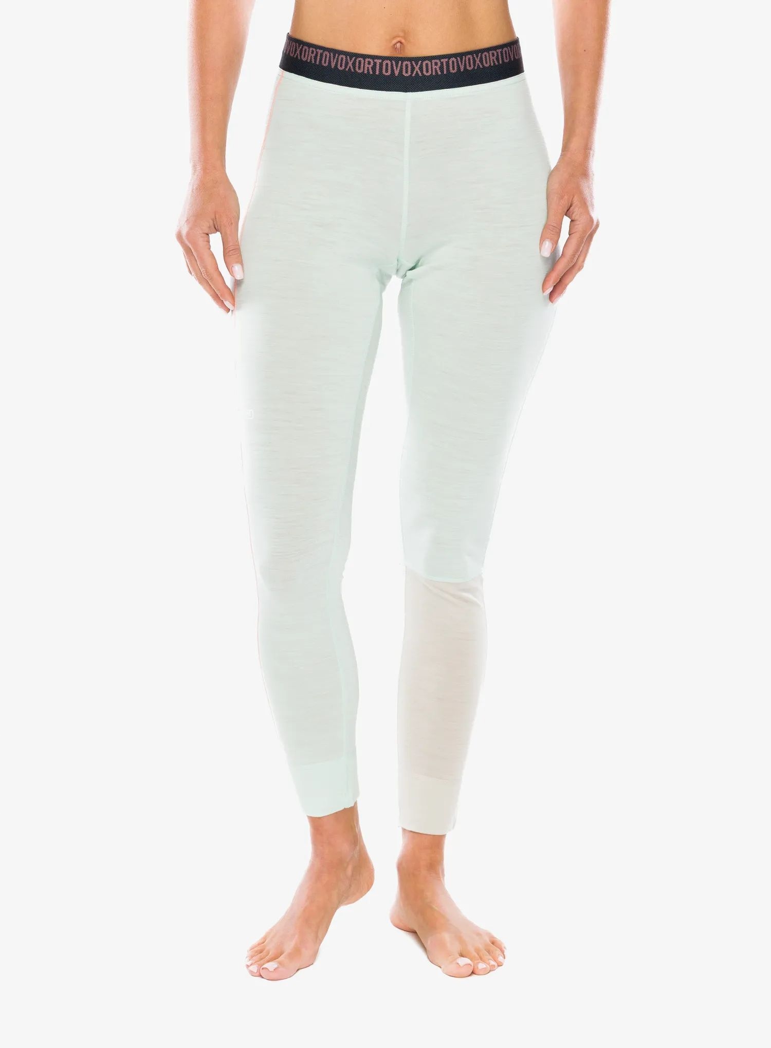 Dámské termoaktivní legíny Ortovox 185 Rock N Wool Long zelená kyselina Xs