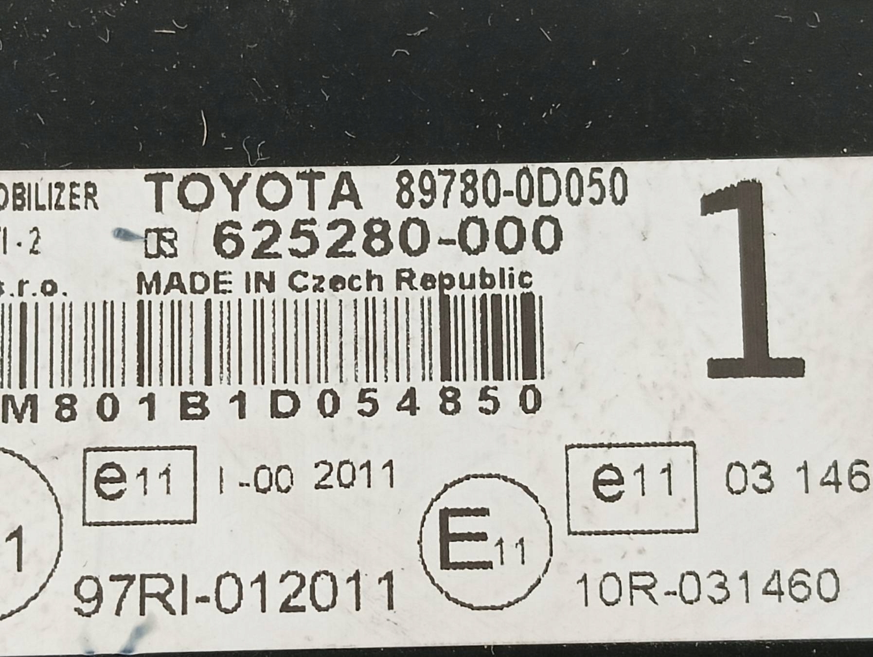 modulo IMMOBILIZER 89780-0D050 Toyota Yaris III (2011-2020)
