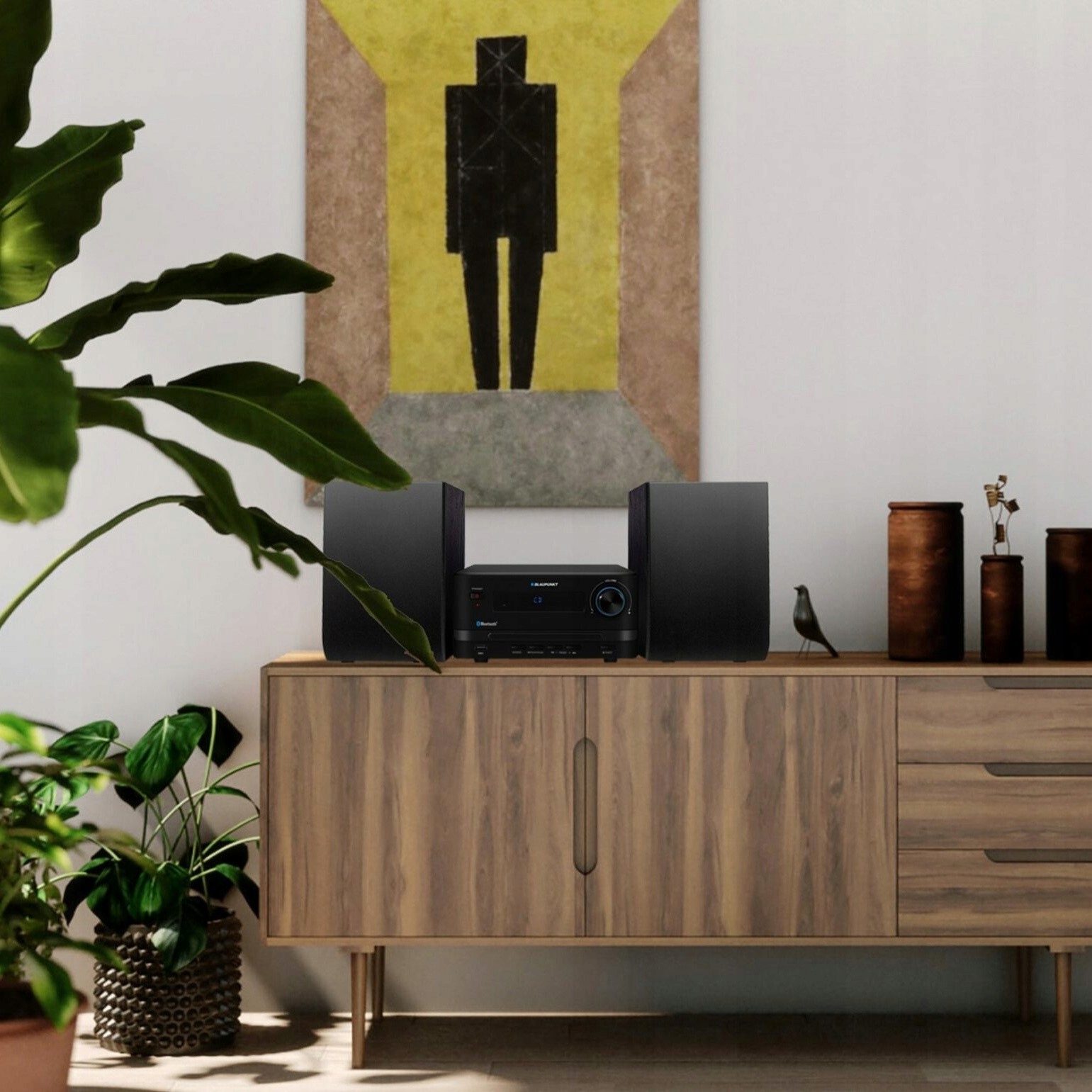 MINI WIEŻA STEREO BLUETOOTH BLAUPUNKT RADIO FM CD MP3 MS14BT 2 GŁOŚNIKI Model MS14BT