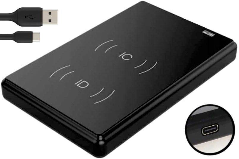 Czytnik programator RFID DUAL 125 kHz + 13,56 MHz USB C