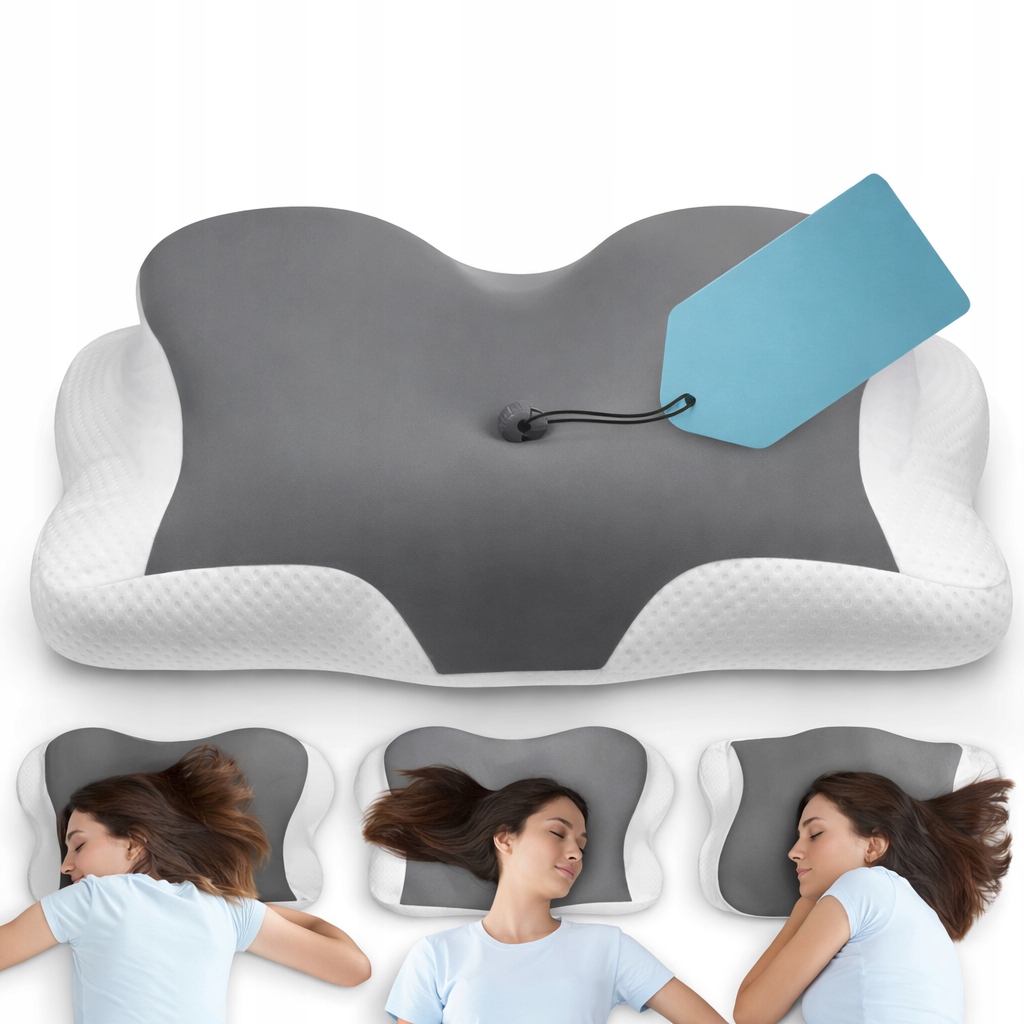 Gluckstoff Poduszka Ortopedyczna Pianka Memory Szara