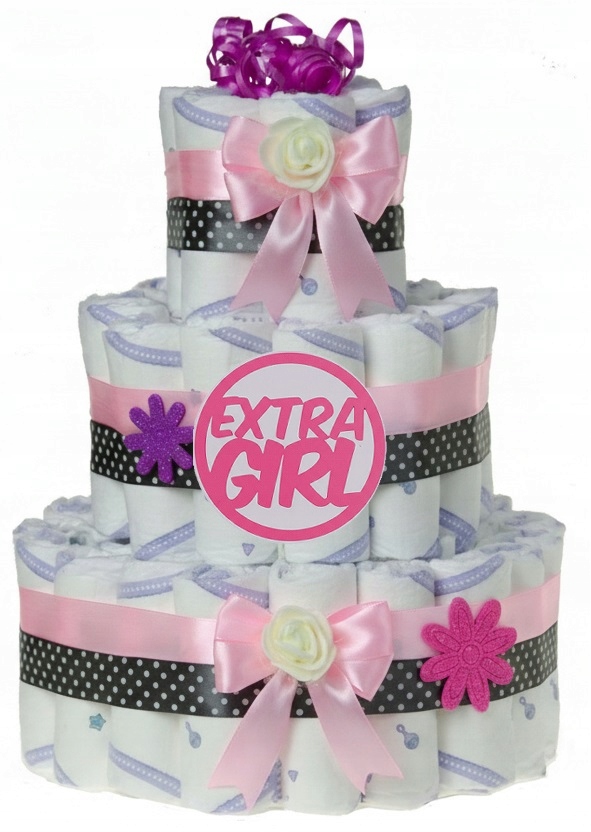 Dort z plenek Dada 4 růžový dárek k na křtiny baby shower