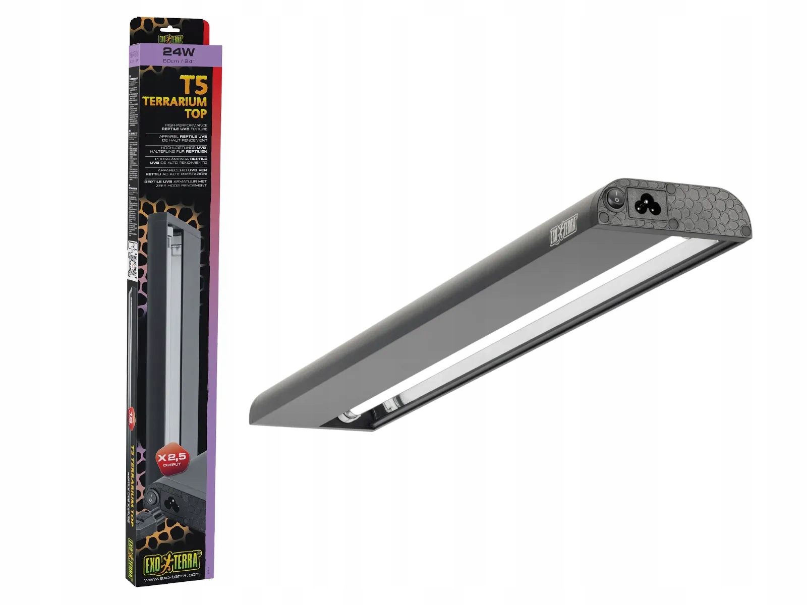 Svítidlo pro zářivku T5 24W 60 cm do terária Exo Terra