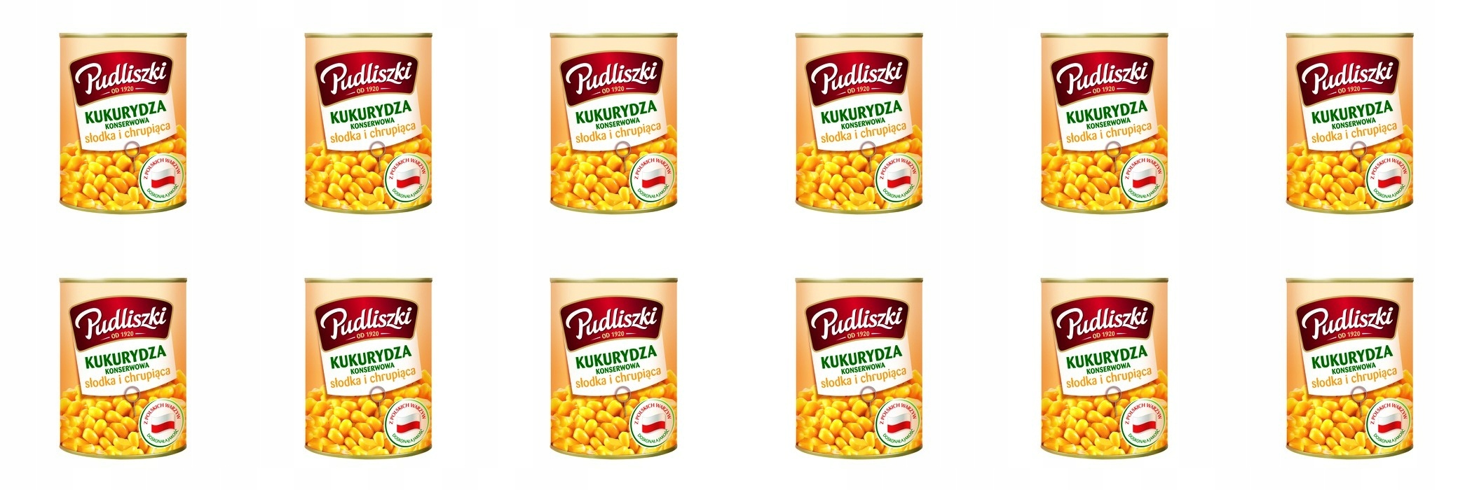 12 x 400 g Pudliszki Kukuřice konzervovaná, sladká