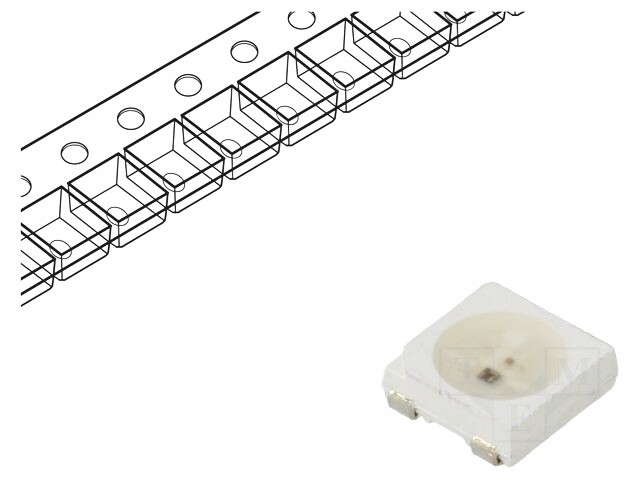 LED programowalna RGB SMD 5050 3,7÷5,5VDC 5x5x1,6mm 120° (1szt)
