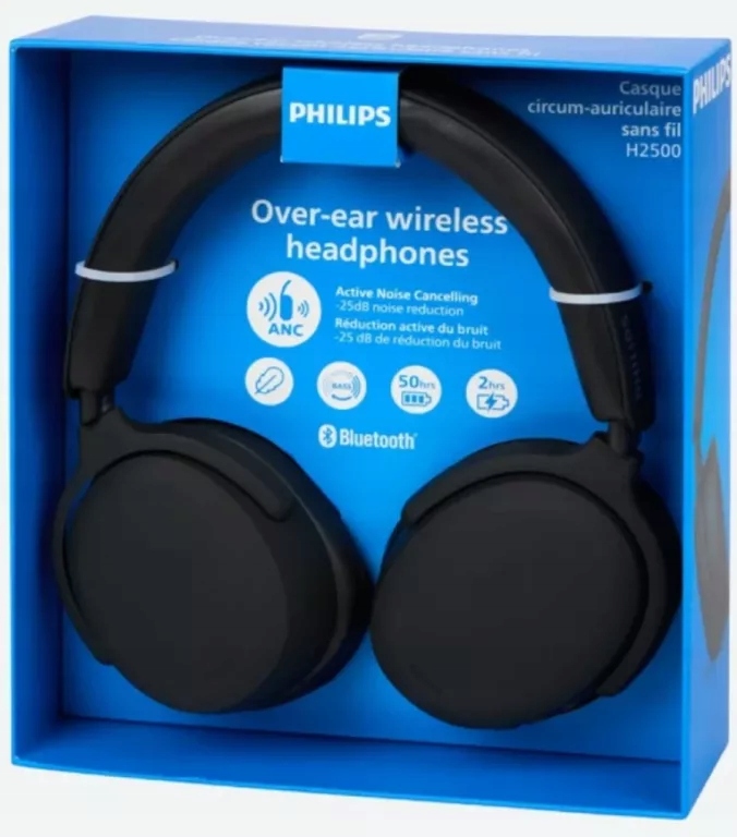 Słuchawki Nauszne Bezprzewodowe Philips H2500 4895229173040
