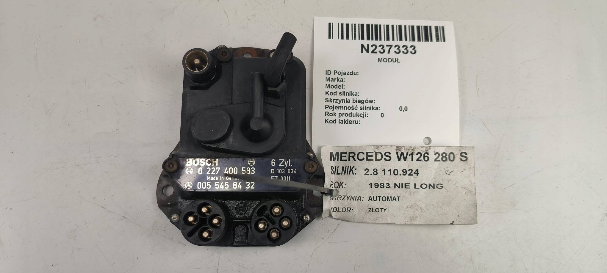 Module d’allumage 0227400583 MERCEDES W124