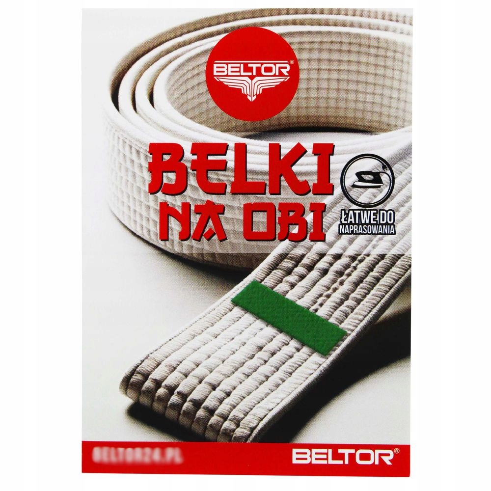BELTOR BELKI NA OBI PAS DO KIMONA KARATE ZIELONE ZESTAW KOMPLET 2 SZTUKI Kolekcja Belki na obi