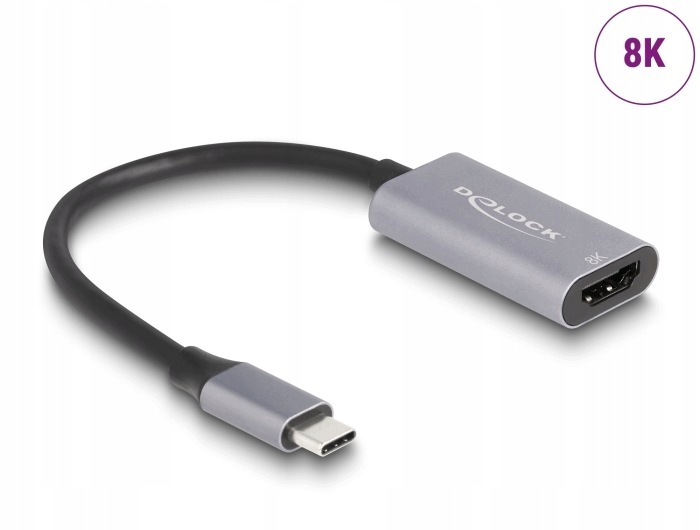 Adapter Usb-c męski do Hdmi żeński 8K 30 Hz Hdr Hdcp, 15 cm