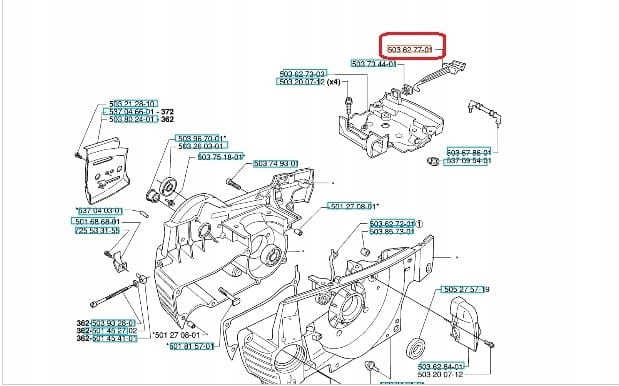 Dźwignia ssania pilarki 362XP/362/371XP Husqvarna EAN (GTIN) 7391883099933