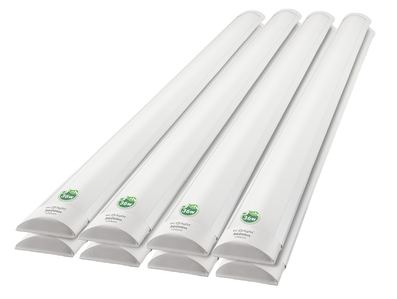 8x LED svítidlo do garáže pro přisazený strop 36W 120cm sada