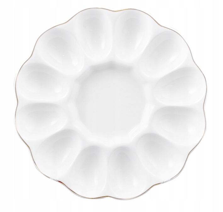 TALERZ PORCELANOWY DO JAJEK PÓŁMISEK KWIATEK 21 CM