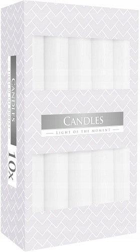 

Proste Świece stołowe zestaw 10szt białe ø2 x 17cm