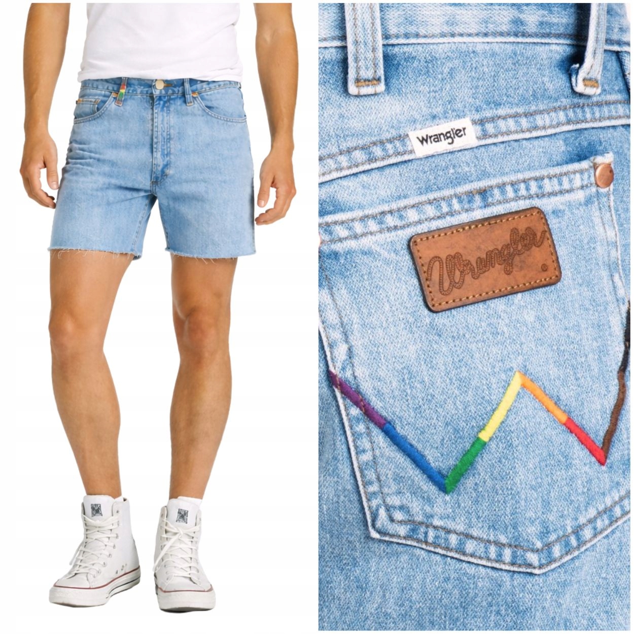 Wrangler 13MWZ Short Light Blue szorty krótkie spodenki bez streczu M