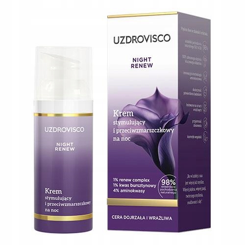 Noční krém proti stárnutí pleti Uzdrovisco Night Renew 50 ml