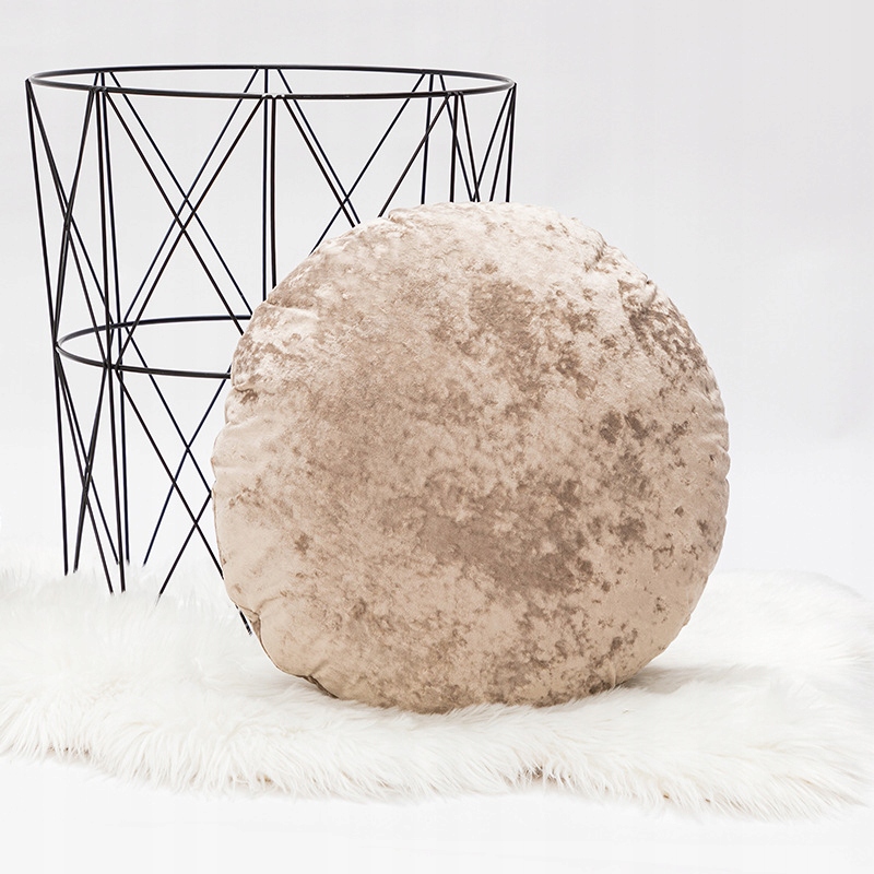 

Okrągła poszewka na poduszkę z miękkiego aksamitu Sofa