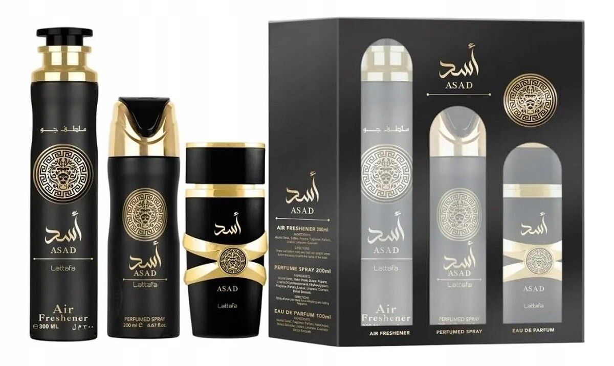 Lattafa Asad Set parfémovaná voda 100 ml deodorant 200 Ml osvěžovač