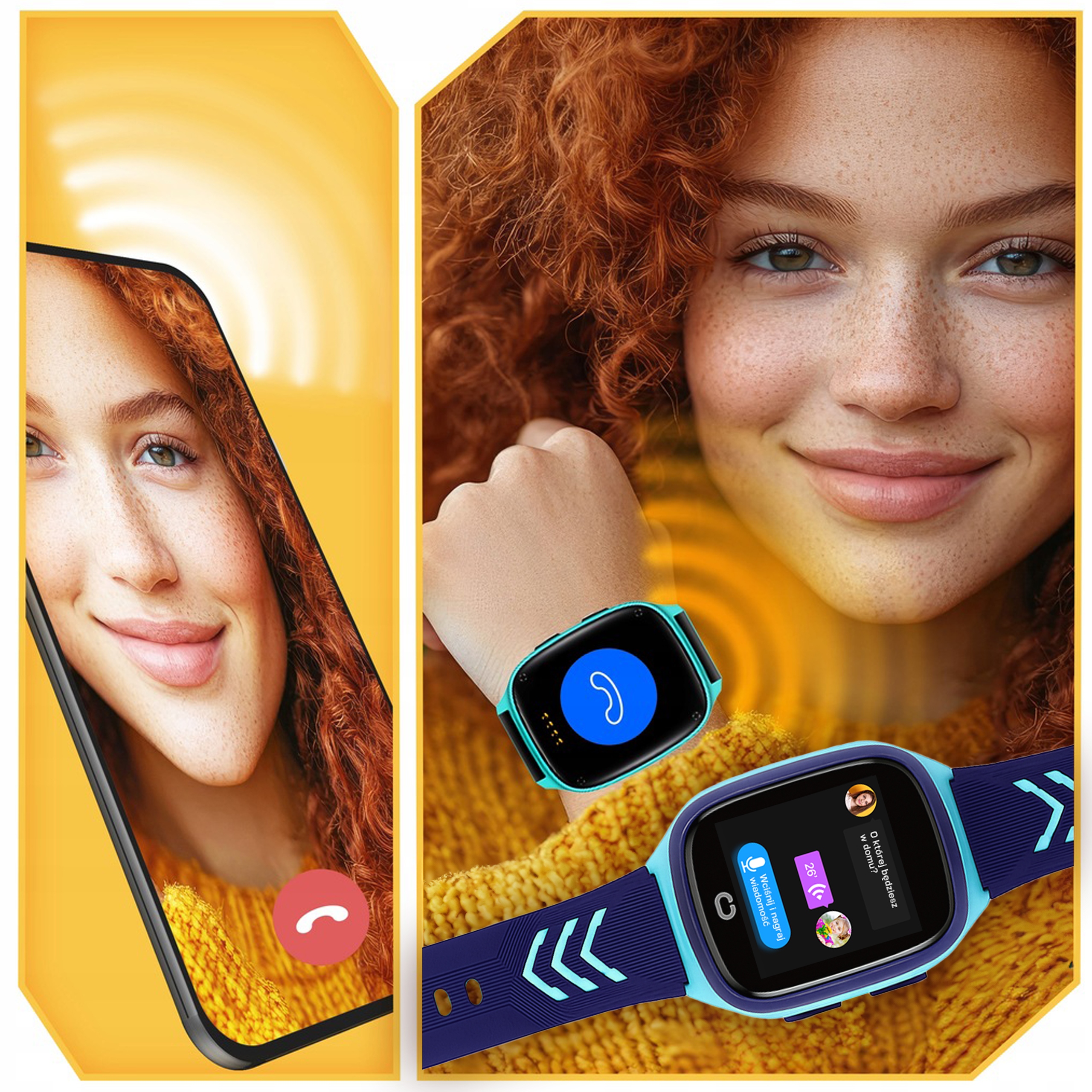 SMARTWATCH ZEGAREK DLA DZIECI SIM TELEFON WIDEOROZMOWY GPS SMS NIEBIESKI Materiał paska guma