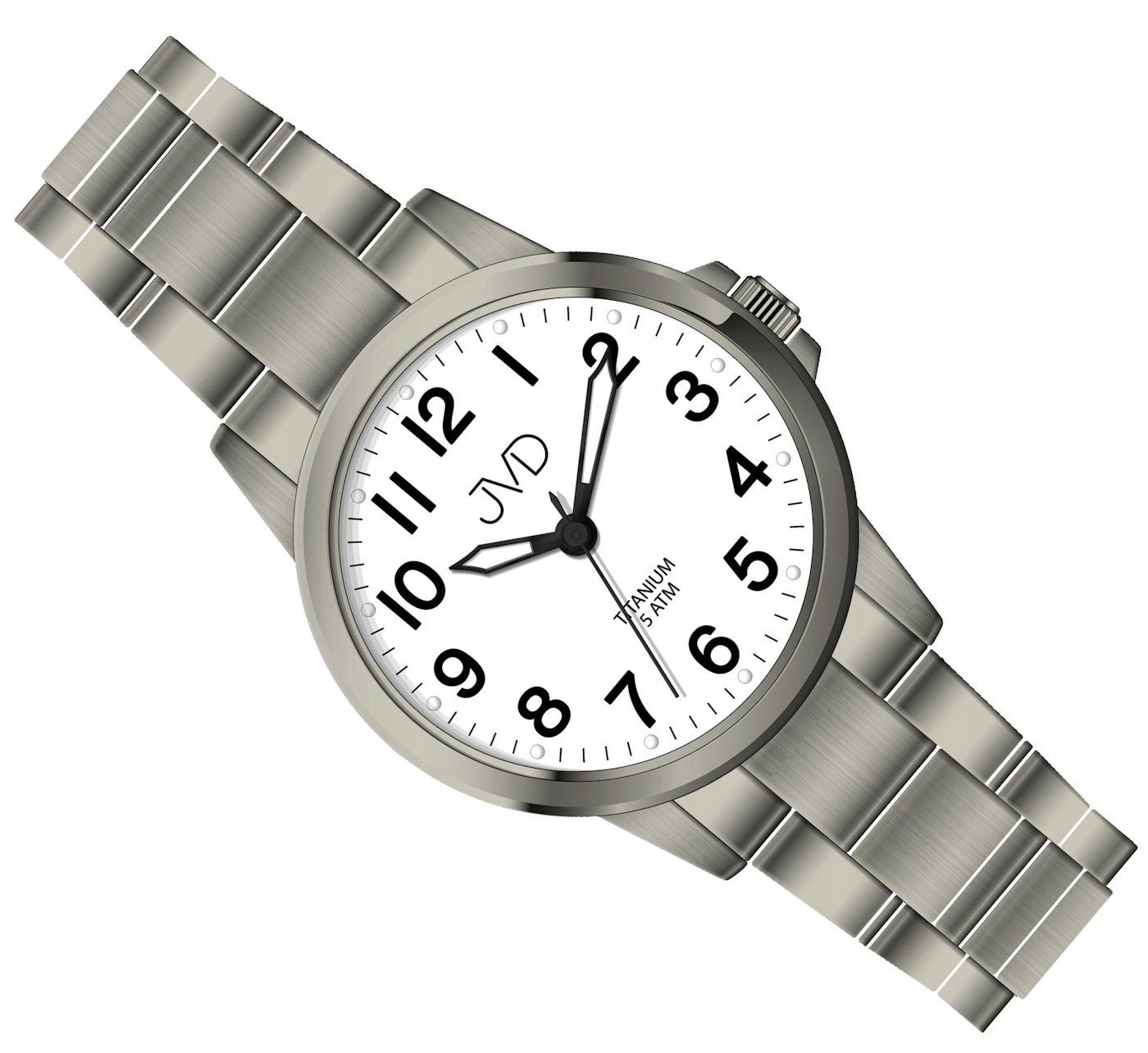 Čitelné Dámské Titanové Šedé Vodotěsné Hodinky Jvd J5035.1 28 mm
