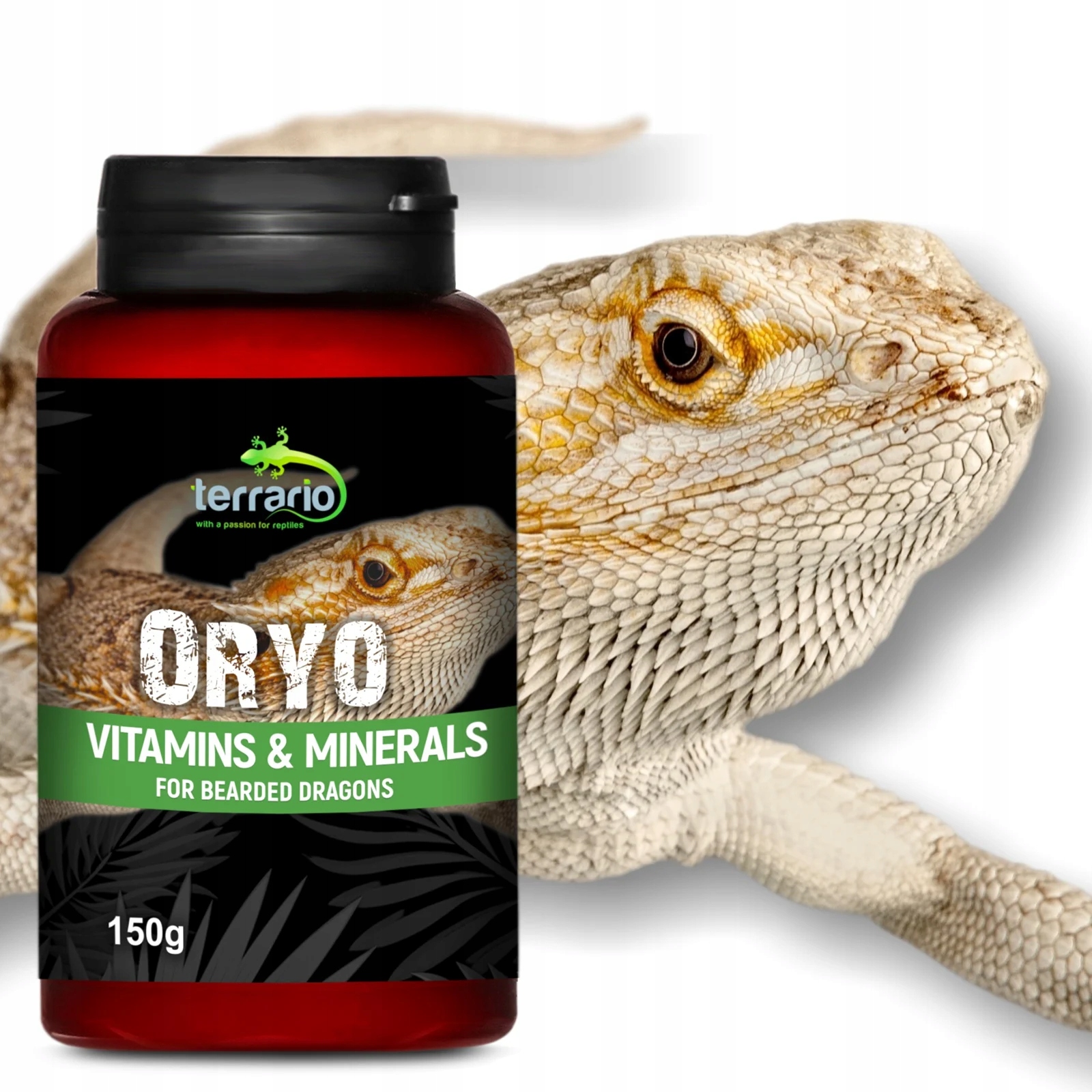 Vitamíny S Vápníkem A D3 Pro Agamu Vousatou, Doplněk Stravy Pro Plazy 150 G