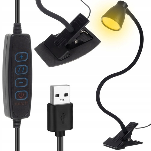 

Lampka Biurkowa Szkolna Led Na Klips Biurko Usb