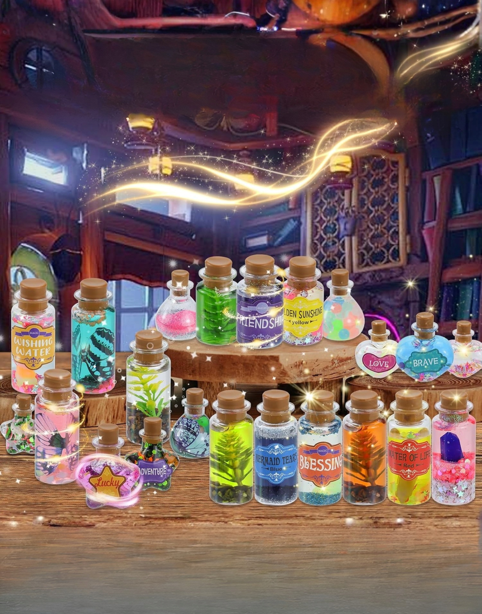 Zestaw do robienia magicznych mikstur XXL z 22 buteleczkami ATOPDREAM
