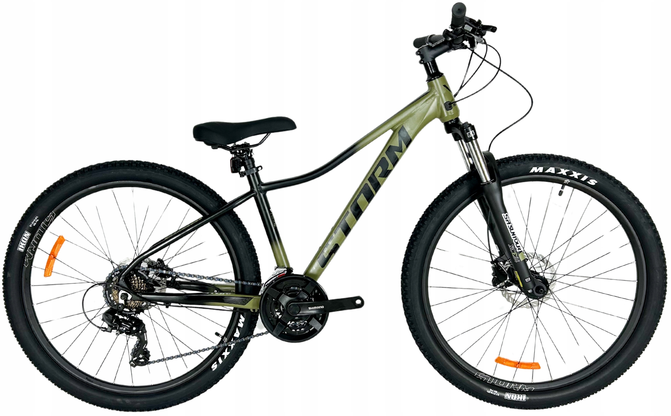 Rower Górski Mtb Storm Shark 2.0 Rama 17 27,5 oliwka czarny mat 2026