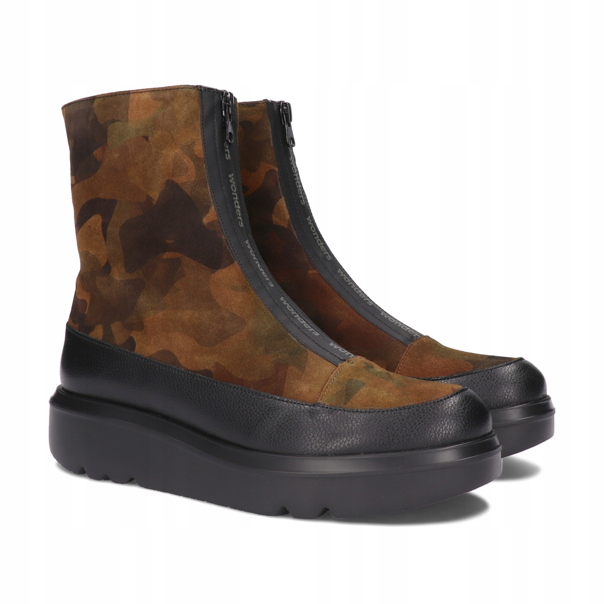Botki damskie Wonders A-2802 Negro czarny moro r38