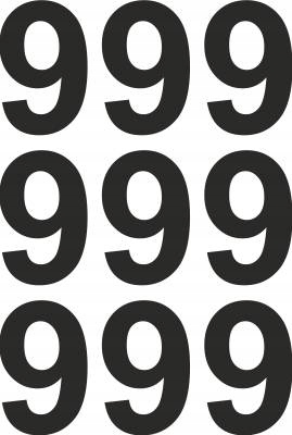 15 CM SAME 9 CYFRY LICZBY NAKLEJKI SAMOPRZYLEPNE NUMERY Z FOLII WODOODPORNE