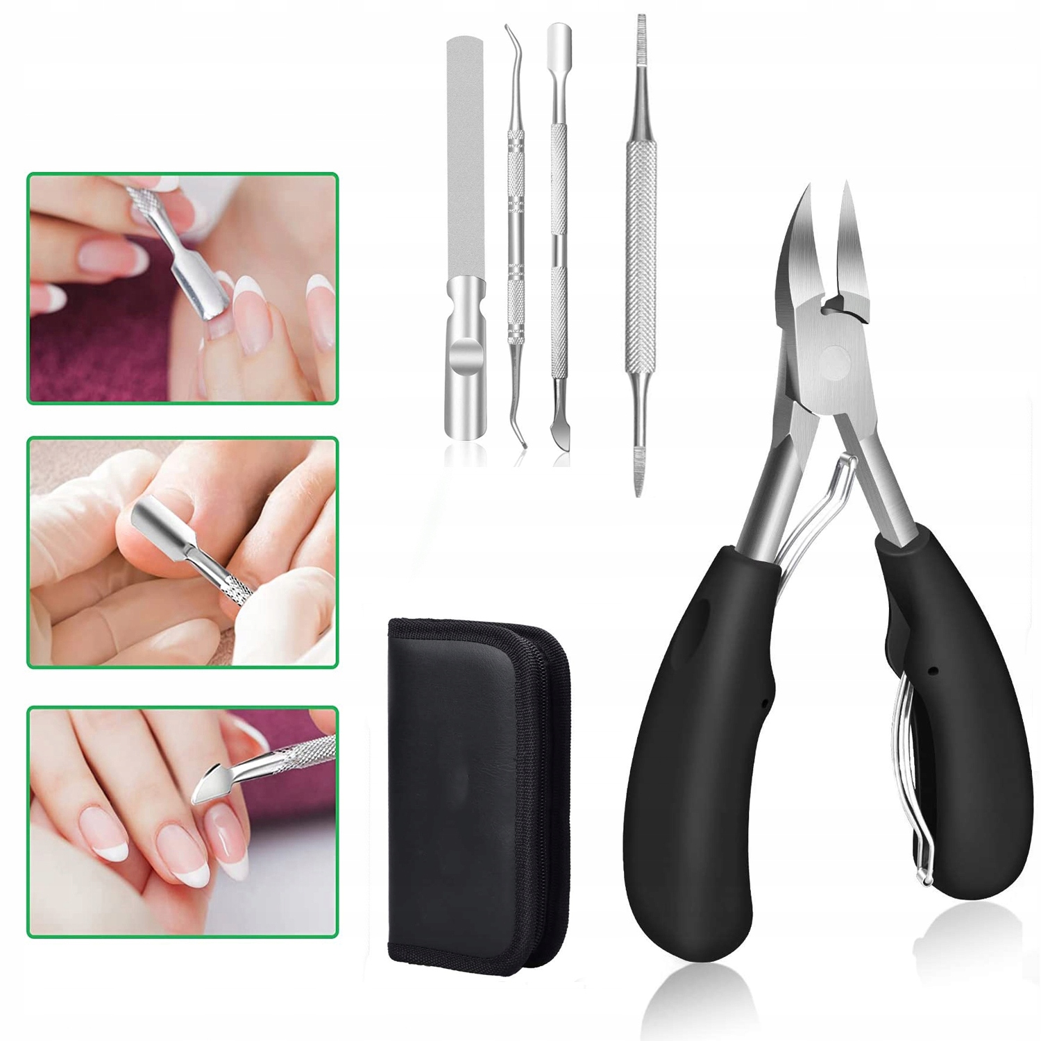 

Zestaw Do Manicure Paznokci Pedicure narzędzie 6w1