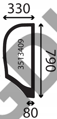 sklo Weidemann boční pravé 1000216480