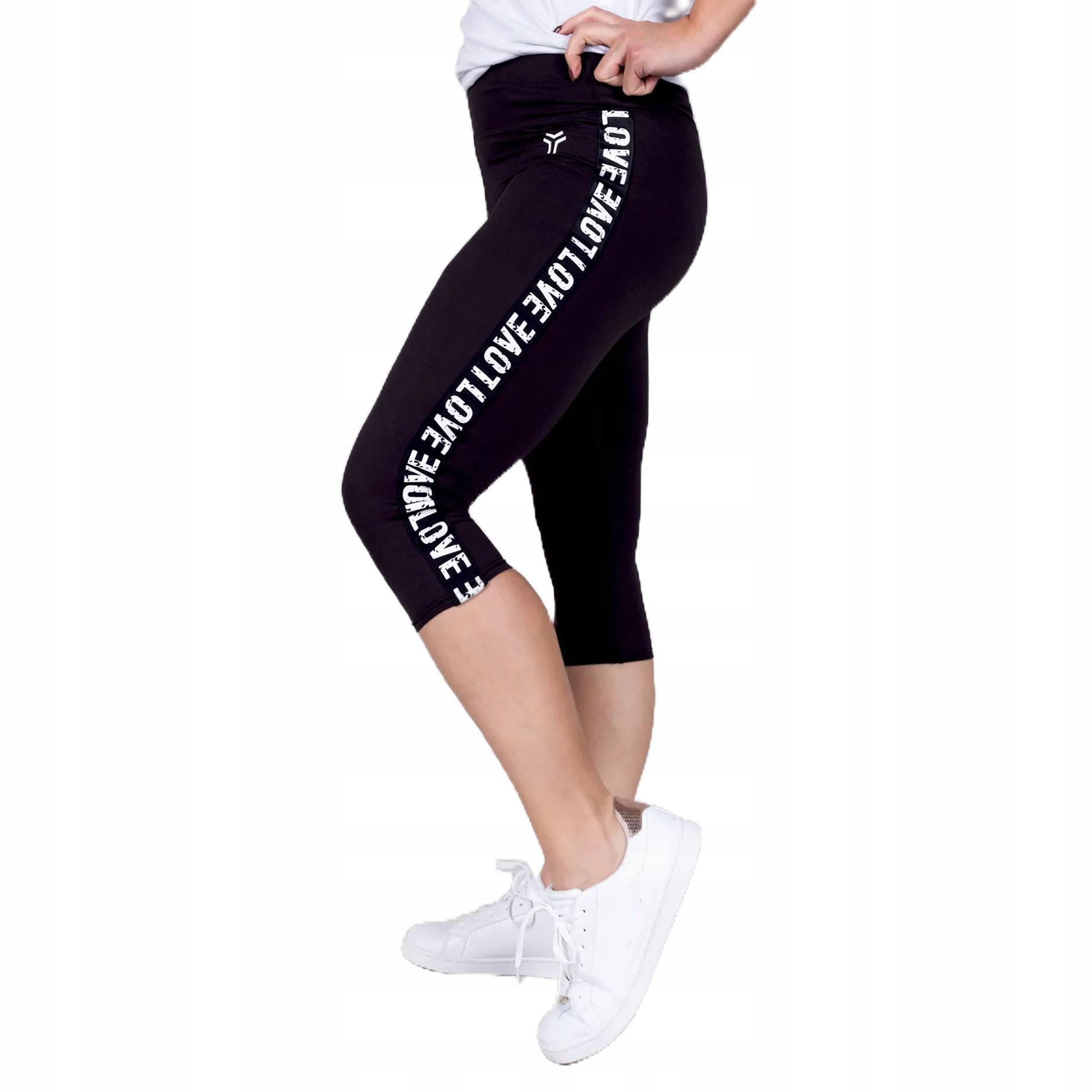 

Legginsy z wysokim stanem kryjące sportowe 3/4 L