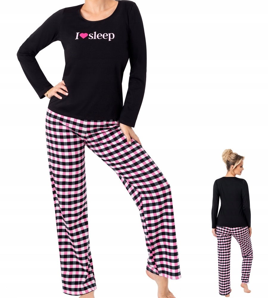 Dámské Pyžamo Donna Sleep long XXL 44 černá