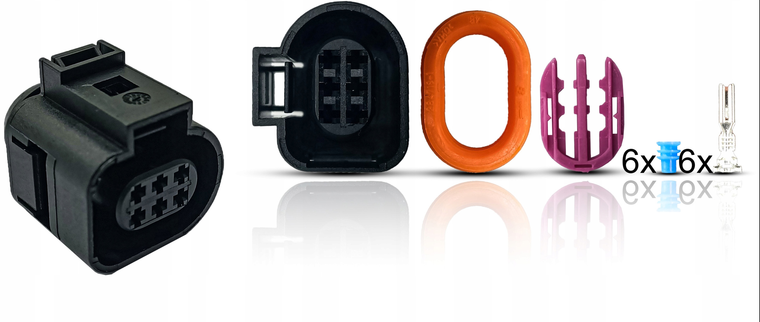 KOSTKA WTYCZKA 6 PIN VOLKSWAGEN VAG AUDI SKODA SEAT PRZEPUSTNICY SONDA EGR