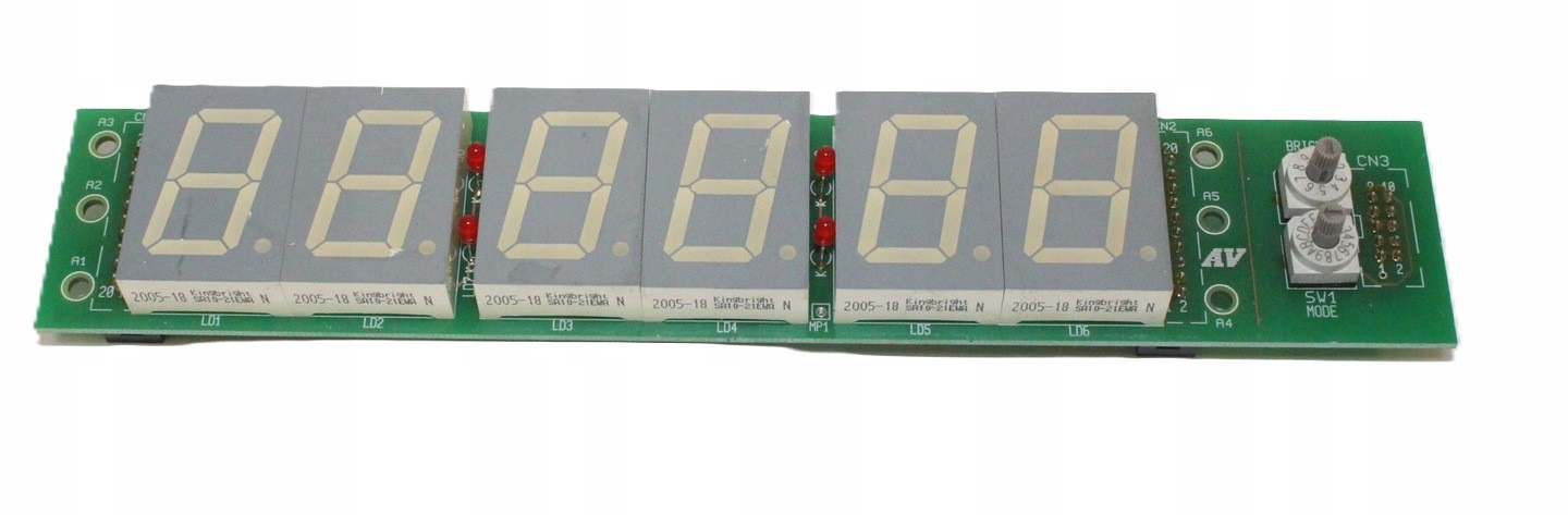 Wyświetlacz diodowy LED 7-segmentowy SA10-21EWA