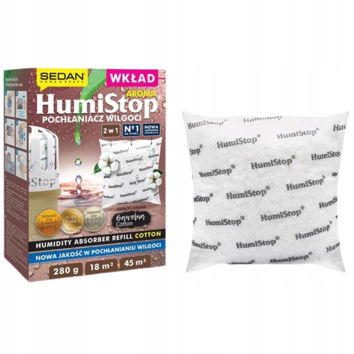 

Humistop Bawełna Wkład do Pochłaniacza Wilgoci