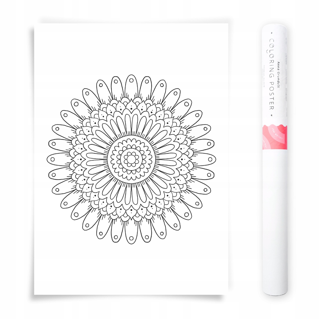 50x70 cm Plakát na vybarvování Mandala Anna Grunduls