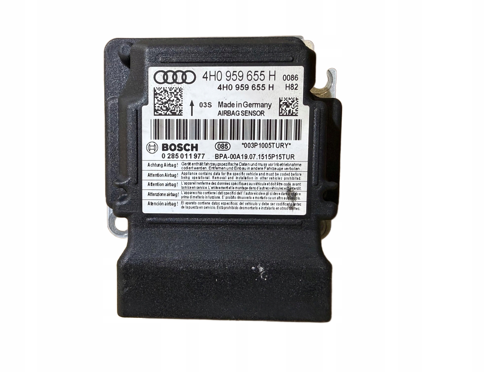 AUDI A8 D4 A6 C7 LIFT modul SENSOR airbagů airbag 4H0959655H