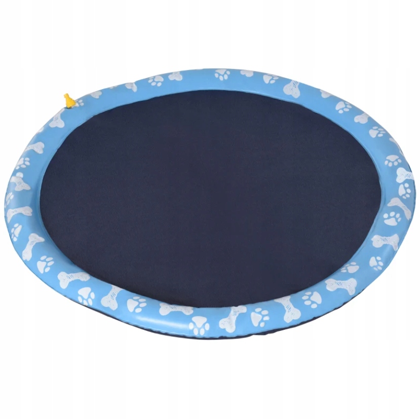 Levně Bazén pro psy s vodními tryskami, skládací, Ø150 cm, modrý PawHut