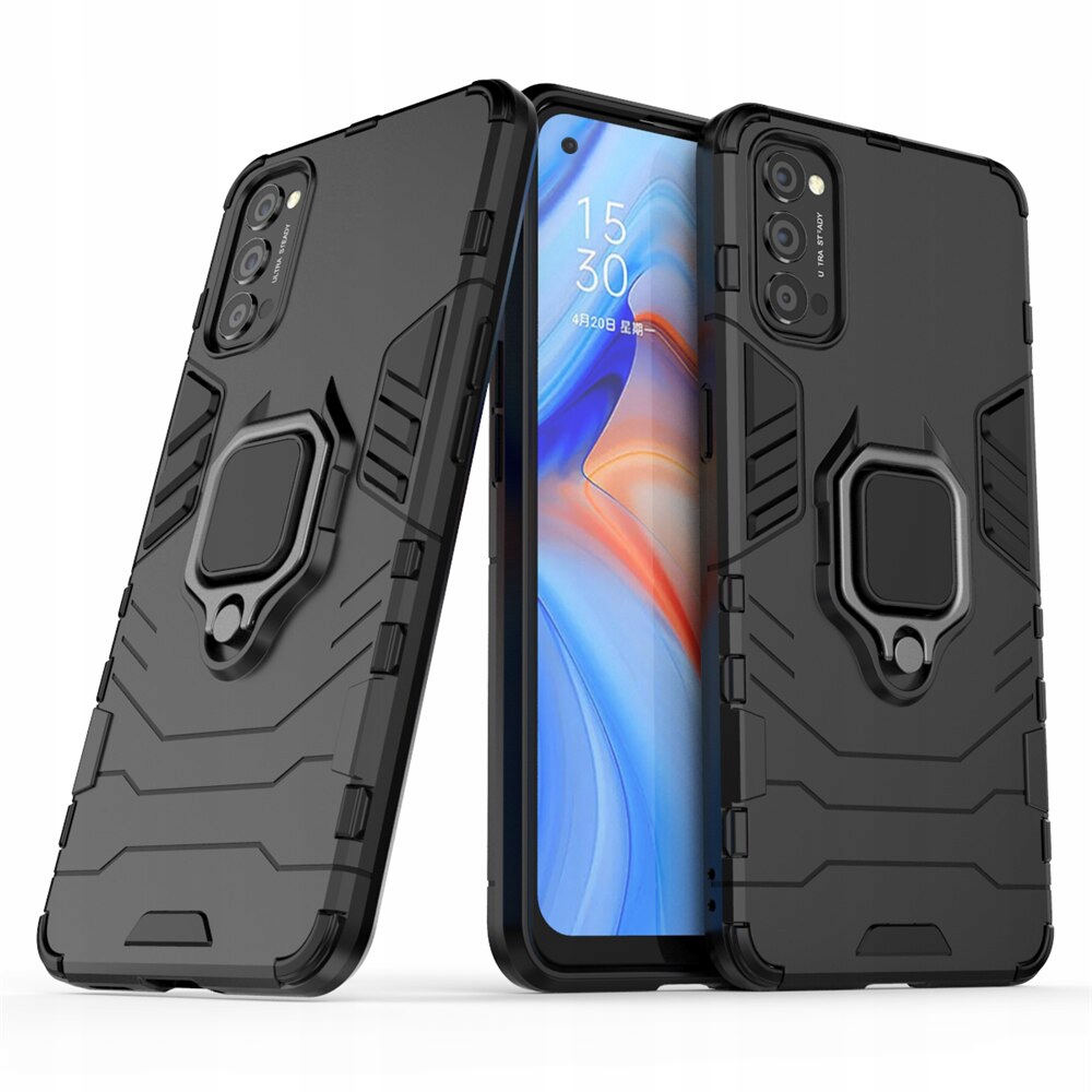 

Etui Holder Ring Pancerne + Szkło do Oppo A72