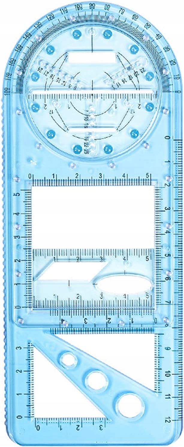 Wielofunkcyjna linijka geometryczna, linijka do
