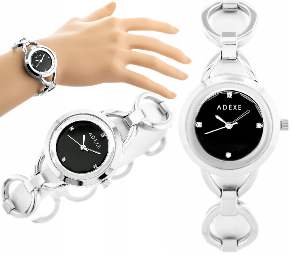 

Piękny Oryginalny Zegarek Damski Adexe Cyrkonie