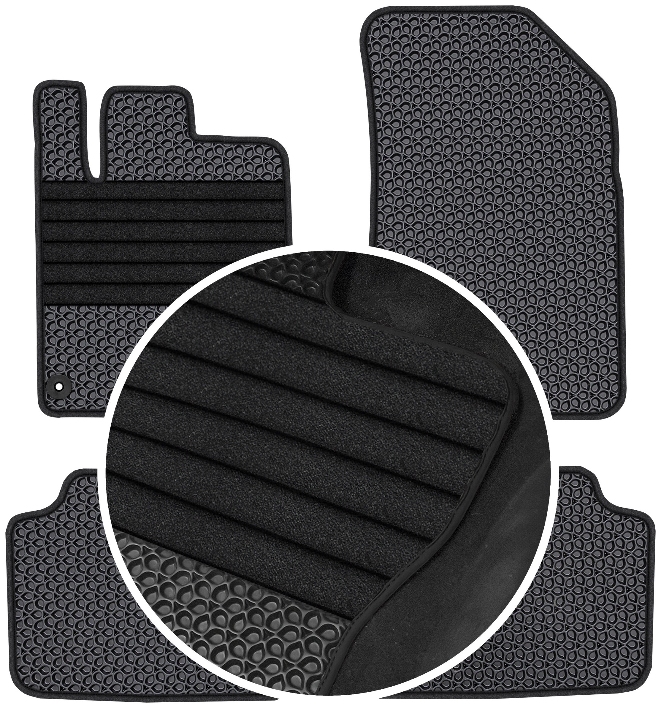 Citroen C5 I 2001-2008 Gumové rohože Eva Eternity Posilnenie XXL