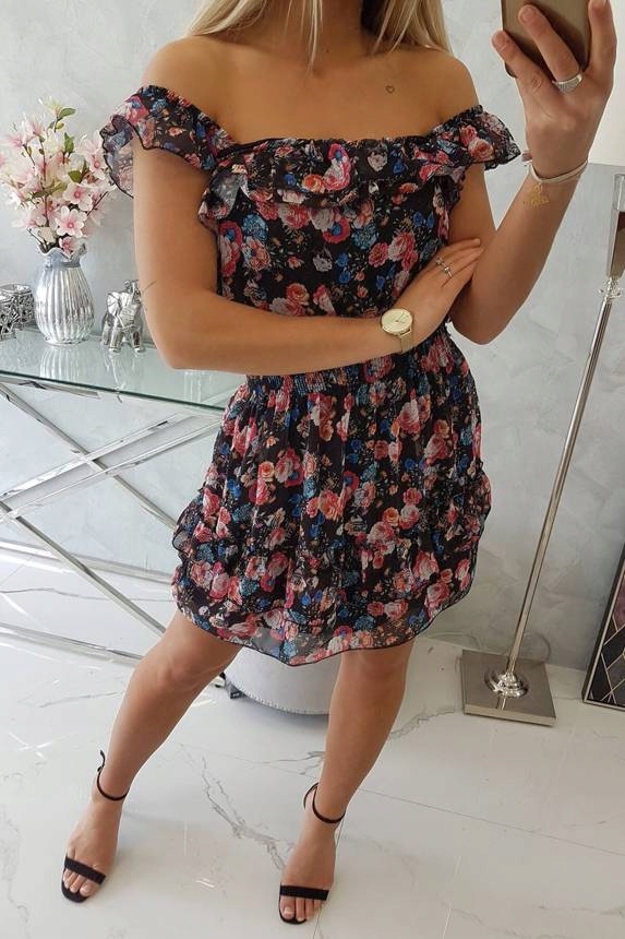 

Sukienka hiszpanka taliowana czarna