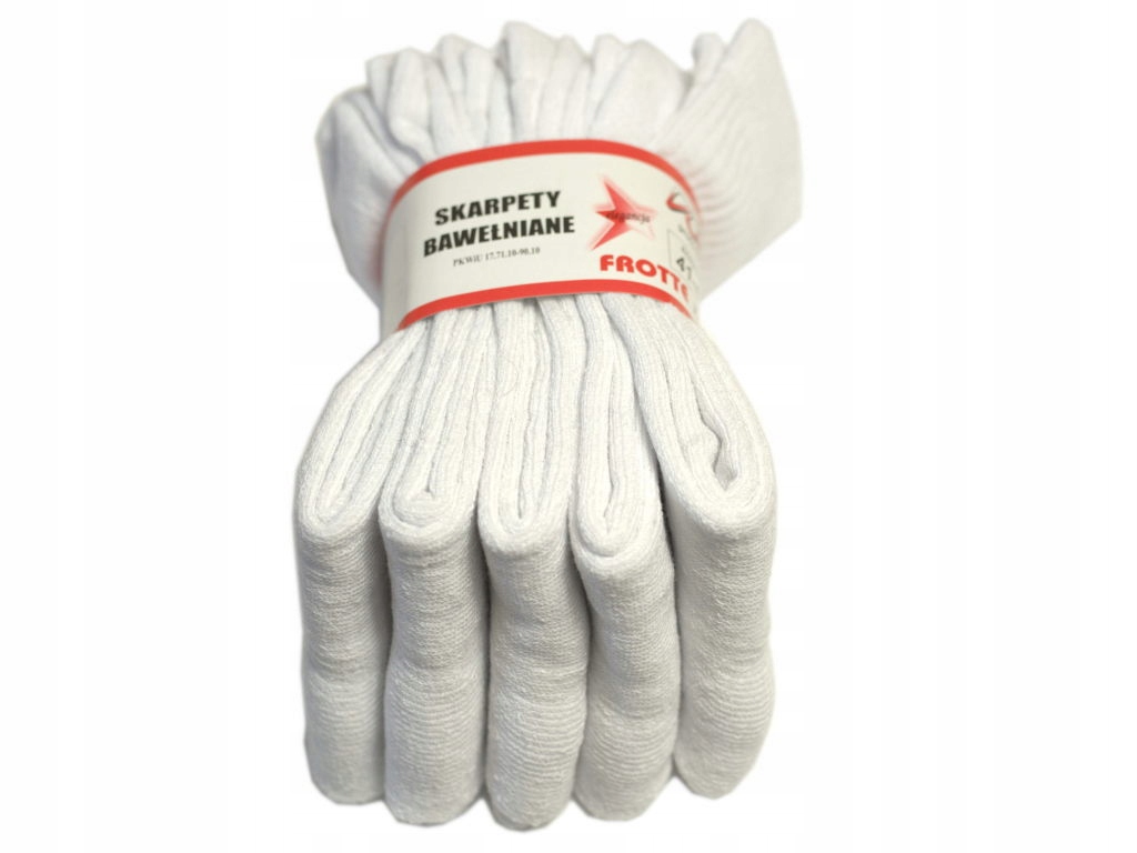 

5 par Białe skarpetki frotte frota Polskie 41-43