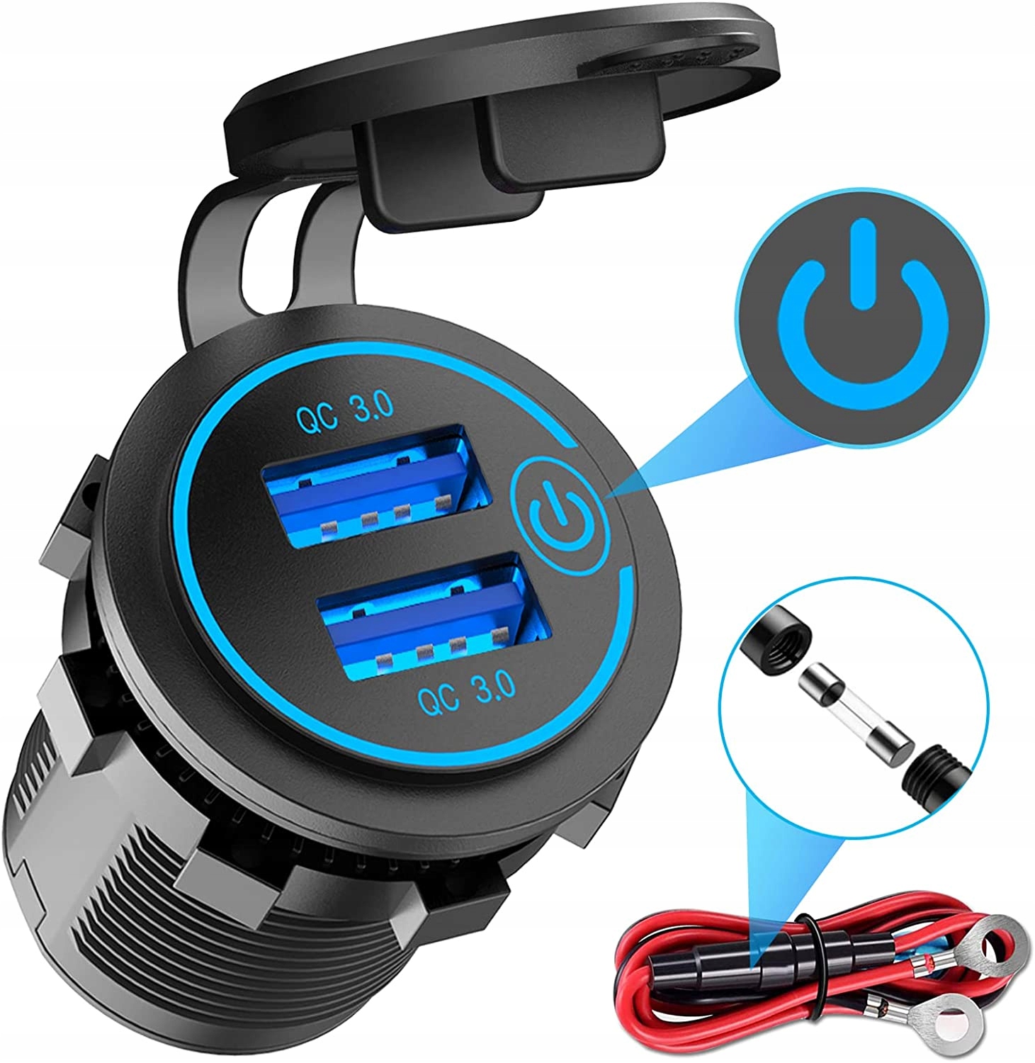 QC 3.0 автомобільний зарядний пристрій USB 12V / 24V