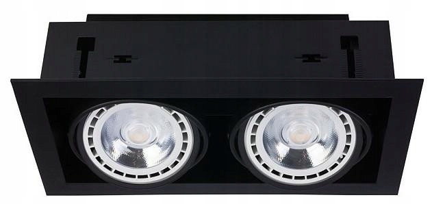 Podomietková lampa Downlight čierna 2xGU10 ES111 Stropné očko do izby